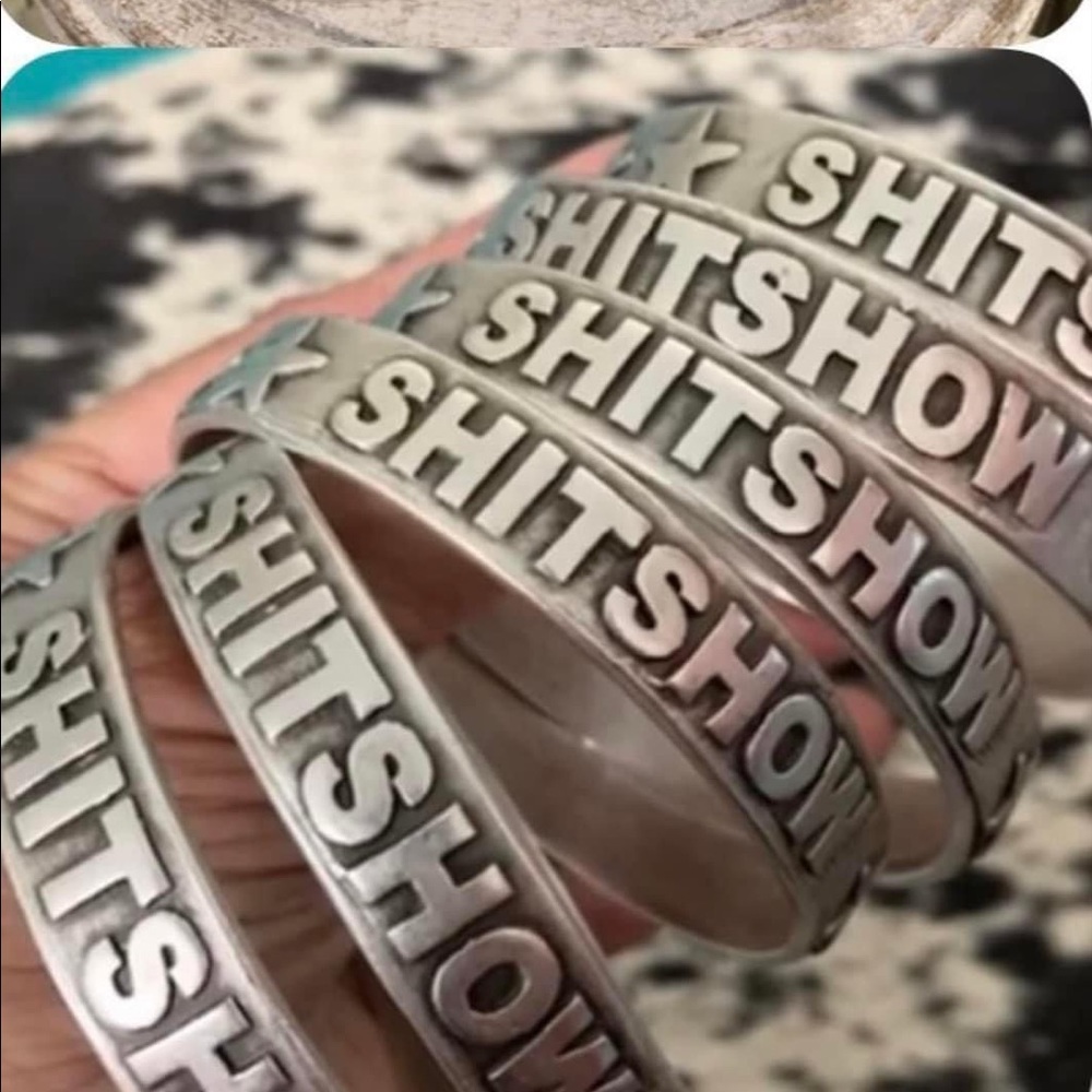 Shit Silver show Bangle bracelets